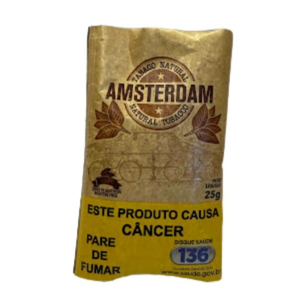 Tabaco / Fumo Natural Amsterdam Orgânico P/ Cigarro - Bag C/25g