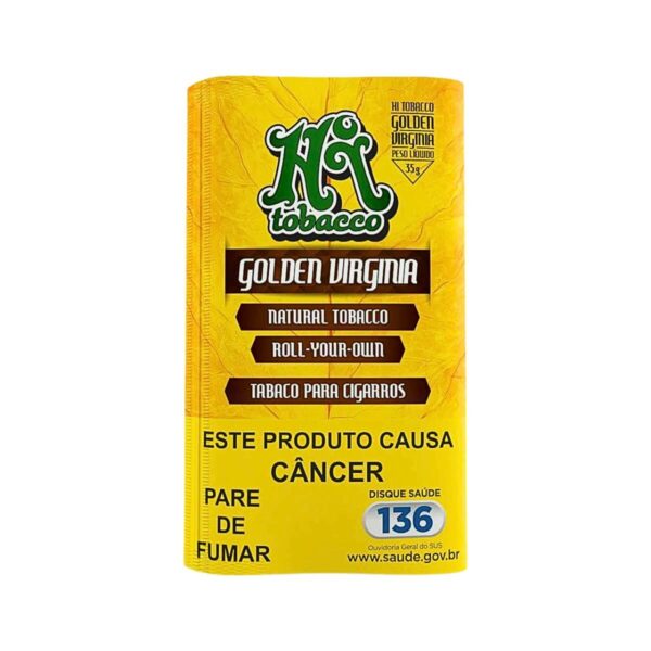 Tabaco / Fumo Hi Tobacco Golden Virgínia 35gr - Bag C/ 136 Filtro